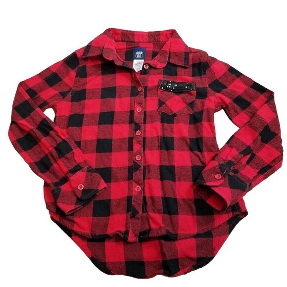 Route 66 plaid button down shirt L - Picture 1 of 3